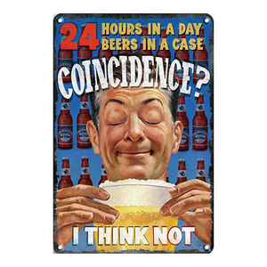 Plaque en métal peinte vintage de haute qualité, <span class=keywords><strong>humour</strong></span> allemand, pour bar à bière, garage, cave d'homme, décoration murale rétro - Product Image 1