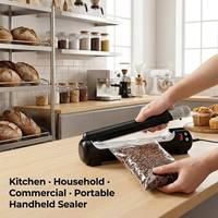Scelleuse manuelle à impulsion 125W, machine de thermoscellage plastique portable, scelleuse alimentaire à main avec écran LED et température réglable