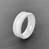 4mm 6mm 8mm Schwarzer Weißer Keramik-Edelstahl-Titan-Wolfram-Ringkernrohling für Intarsien