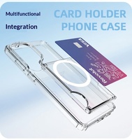 Étui de téléphone magnétique transparent deux-en-un pour S26 Ultra, compatible avec la recharge sans fil et le support magnétique pour voiture