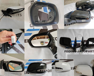 Cubierta de Espejo Lateral Calefactable Plegable Automática para LC200 2016-2022, Blanco, Negro, Marco de Cubierta de Espejo Retrovisor 87945-60050-C0 - Product Image 5