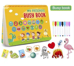 Benim meşgul kitap çocuklar için okul öncesi öğrenme faaliyetleri 15 temaları Montessori oyuncaklar yürümeye başlayan çocuklar için otizm öğrenme kitabı