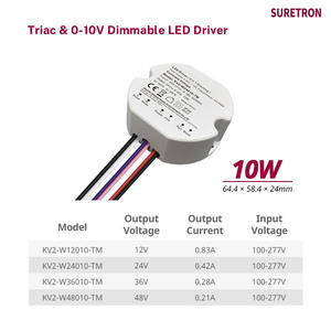 للبيع بالجملة بلاستيك دائري <span class=keywords><strong>100ma</strong></span> 150ma 250ma 300ma 350ma 450ma 10 Watt Triac 0 10V Dimming 010V سائق - Product Image 2