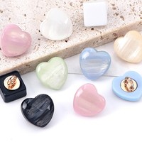 Kancing Resin Bentuk Persegi dan Hati Berbagai Warna 10MM 25MM 23MM untuk Sweater dan Kemeja