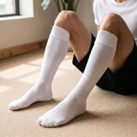 Chaussettes de football montantes personnalisées avec logo, couleur uniforme d'équipe, respirantes et compressives pour l'entraînement et les matchs en équipe