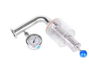 Válvula de Liberação de Ar de Aço Inoxidável Sanitário 304 316 com Manômetro - Product Image 4