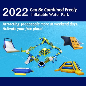 نفخ حديقة مائية التجاري مدينة ملاهٍ مائية قابلة للنفخ معدات نفخ العائمة الحدائق المائية مع الشريحة المياه - Product Image 4