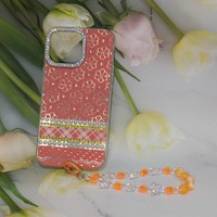 Étui de téléphone portable avec bracelet papillons pour iPhone Xs 11 12 13 14 15 16 17, coque de protection antichoc pour 17 Pro Max