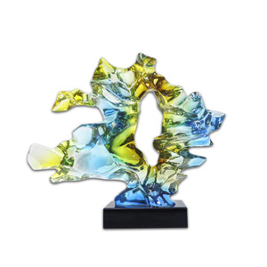Escultura de Resina de Piedra Taihu Transparente, Forma Irregular, Decoración Artística para el Hogar, Adorno de Escritorio, 640x150x480mm - Product Image 5