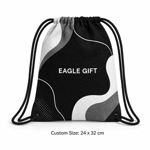Bolsa de Regalo de Algodón Resistente y de Alta Calidad, Mochila de Lona Unisex con Cordón y su Logotipo - Product Image 1