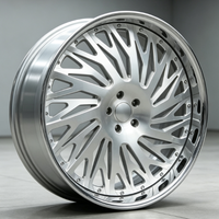 Jantes forgées sur mesure en 2 parties, 15-26 pouces, jantes 7-13J, jantes en alliage d'aluminium neuves, style modifié concave poli brossé