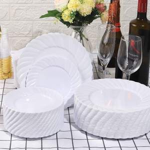 White Home PS Plastic 6.5 Inch Disposable Party Dinner Plate - Product Image 5