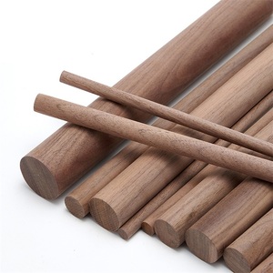 Varillas redondas de <span class=keywords><strong>madera</strong></span> de nogal negro, varillas de <span class=keywords><strong>madera</strong></span> maciza personalizadas, diferentes tamaños - Product Image 1