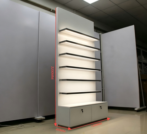 In-Stock LED Stainless Steel Wood Display Showcase for Luxury Retail Store Fit-Out Beauty <b>Watch</b> Cigar Shop Interior Design - Product Image 5