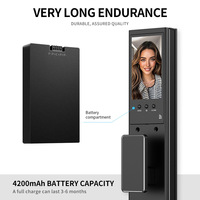 Serrure de porte numérique HanDaily avec fonction d'appel vidéo, Wi-Fi Tuya, authentification par reconnaissance faciale et empreinte digitale, OEM, vente en gros