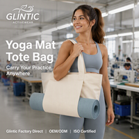 Sac de transport pour tapis de yoga en toile de coton avec logo personnalisé, réutilisable, pliable, à bandoulière, pour la gym, le Pilates, écologique, usage quotidien, unisexe