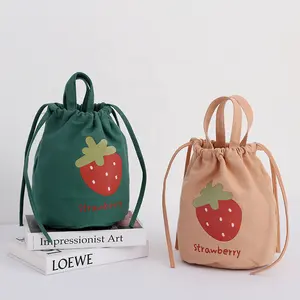 Fashion Organic Custom Kordel zug Canvas Pouch Cotton Dust Cover Bag für Hut und Stoff Cute Draw string Handtasche