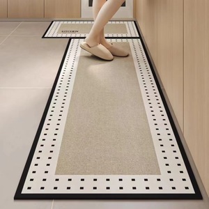 Set di 2 Tappeti da <span class=keywords><strong>Cucina</strong></span> Moderni Anti-Fatica, Tappetini in <span class=keywords><strong>Silicone</strong></span> Impermeabili Antiscivolo Fatti a Mano con Motivi Originali, Lavabili - Product Image 5