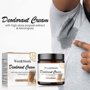 West & Month Herbal Lemongrass Body Odor Treatment Déodorant Underarm Odor Removal Cream Hydratant pour un usage quotidien - Product Image 2