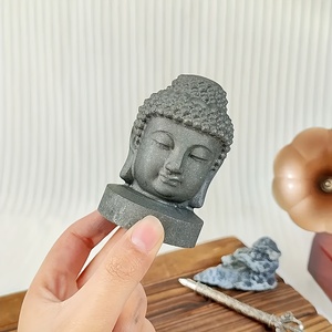 Gran oferta de cristales tallados artesanales tallados a mano Buda personalizar la cabeza de Buda Shungite para Decoración - Product Image 4