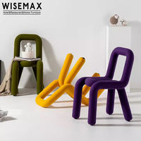 WISEAMX FURNITURE Canapé de loisirs contemporain unique structure en métal dossier creux design 2 places canapé chaise pour salon hôtel
