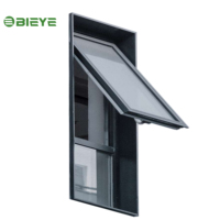 Ventana Aislada de Aleación de Aluminio, Acero Inoxidable, Insonorizada, Resistente al Viento, Sistema de Drenaje Oculto, Apertura Exterior Superior Suspendida