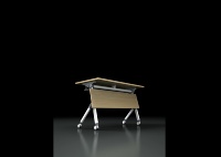 Table de bureau mobile pliable sur roulettes, bureau de classe peu encombrant, table de formation roulante portable, table de réunion et de formation