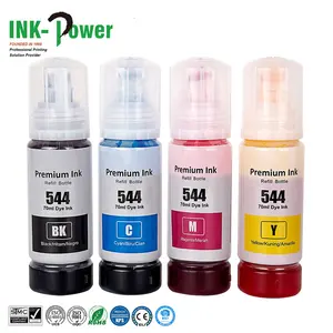 Mürekkep gücü uyumlu Tinta şişe su bazlı dolum, Epson L3110 için eko mürekkep, L3150 yazıcı, Premium renk uyumlu, 544