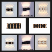 Applique murale LED imperméable en aluminium, 4/6W, pour l'intérieur et l'extérieur, éclairage décoratif, idéal pour un jardin ou une véranda, 12 unités