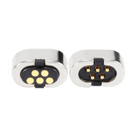 Connecteur magnétique HYTEPRO M413 à 5 broches double rangée pour charge et données, insertion anti-inversion pour l'électronique industrielle et portable