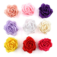 Ruban Qibai en satin brillant avec fleur 3D en polyester, idéal pour bijoux, pétales de rose, DIY, anniversaires, expressions créatives et mariages
