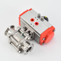 Vanne à boisseau sphérique sanitaire à triple joint en acier inoxydable de haute qualité, à double action, à raccord rapide, DN25, 1 pouce, type à collier, OEM