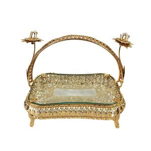 <span class=keywords><strong>Assiette</strong></span> de fruits européenne en vente directe du fabricant, vaisselle d'Asie centrale, <span class=keywords><strong>assiette</strong></span> de fruits de luxe en métal léger de 26x18cm pour usage domestique - Product Image 4