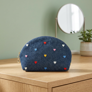 กระเป๋าเครื่องสำอาง HEART DENIM จากจีน - Product Image 2