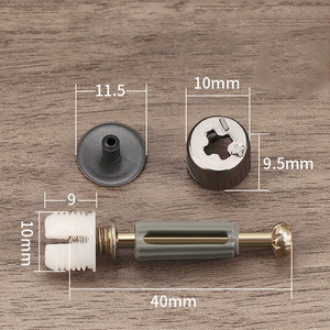 Furniture Hardware <b>Cabinet</b> Fitting Plastic Accessories Mini Fixing Connecting Rod Bolts Zinc Plated Cam <b>Lock</b> Bolt Screw - Product Image 3
