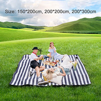 Grande couverture de pique-nique imperméable à 3 couches, pliable, pour la plage, le camping, le parc, l'herbe, la plage, sans sable, pour la famille