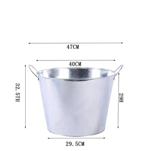 Tùy chỉnh cho Champagne mạ kẽm kim loại đồ uống bồn và Xô đá cho khách sạn bar bên-chai rượu mát và bia xô - Product Image 4