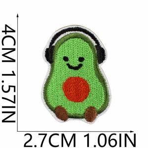 Patchs thermocollants brodés Thé au lait, Donut, Ananas, Avocat, Œuf, Pain pour vêtements d'enfants - Product Image 3