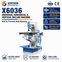Fresadora Manual X6036 con Husillo ISO50, Tipo Rodilla Universal para Mecanizado de Metales en Taller