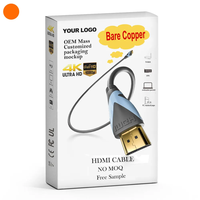 Kabel Premium Profesional 4K 2.0 Berlapis Emas PVC Kecepatan Tinggi Male to Male dengan Ethernet untuk Komputer & Monitor
