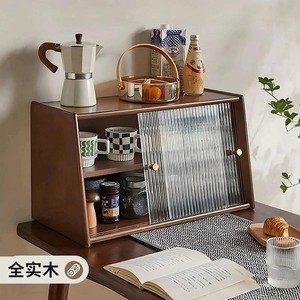 Solid Wood Storage Rack 2 Layers Adjustable Shelf Desktop Organizer For Mugs Tea Sets Cosmetics - Product Image 4