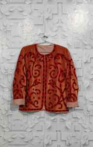 Chaqueta de terciopelo Suzani larga estilo vintage, elegante y casual para mujer, abrigo de invierno bordado a mano, cárdigan acogedor, vestido playero. - Product Image 5