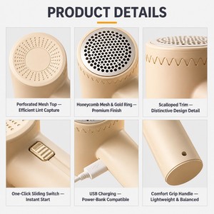 Removedor de Pelusas, Afeitadora de Telas de 6 Cuchillas, Recargable, Portátil, Recortadora de Pelusas, Desbollador de Suéteres, OEM, ODM, Personalizado, al por Mayor - Product Image 3