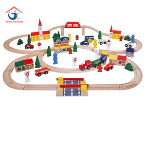 Kit de Jouets en Bois DIY pour Enfants : Circuit de Train Magique Montagneux avec Voies de Transport Ferroviaires Éducatives - Product Image 1