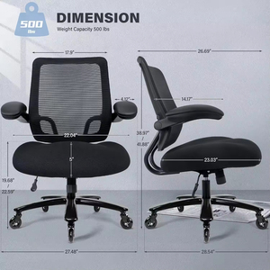 High Back Reclining Mesh Swivel Desk Chair 500Lbs Capacity <b>Adjustable</b> Armrests with <b>Footrest</b> - Product Image 5