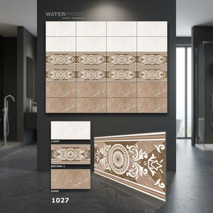 Carreaux de sol et de mur pour salle de bain en céramique gris Vistaar 24x12, 300x600 mm, effet marbre, glaçure numérique, antidérapants - Product Image 6