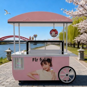 Chariot à glaces d'exportation avec fonction de marche arrière, léger, à trois roues, poussé à la main, modèle de vente de glaces en extérieur <span class=keywords><strong>Liz</strong></span> - Product Image 3