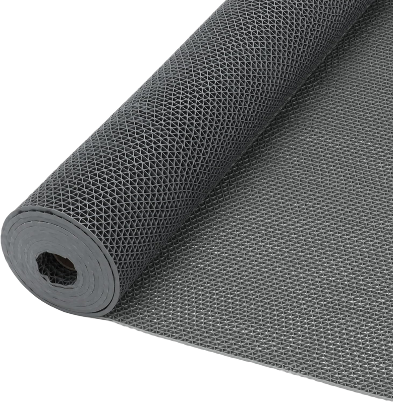 Commercial Grade Gray PVC Rug Outdoor