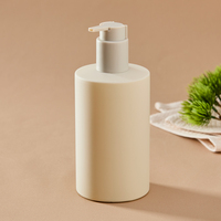 Bouteille de shampooing vide en PET doux au toucher de couleur gris mat 250ml 300ml 500ml bouteille de lavage des mains en plastique à épaule plate