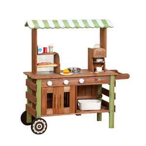Cucina Giocattolo per Bambini da Esterno, Set in Legno con Macchina del Caffè, Macchina per Hot <span class=keywords><strong>Dog</strong></span>, Bevande e Accessori da Cucina - Product Image 4